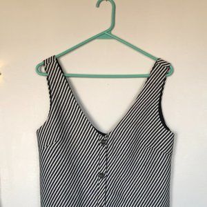 FRNCH Striped Jumper Dress NWT